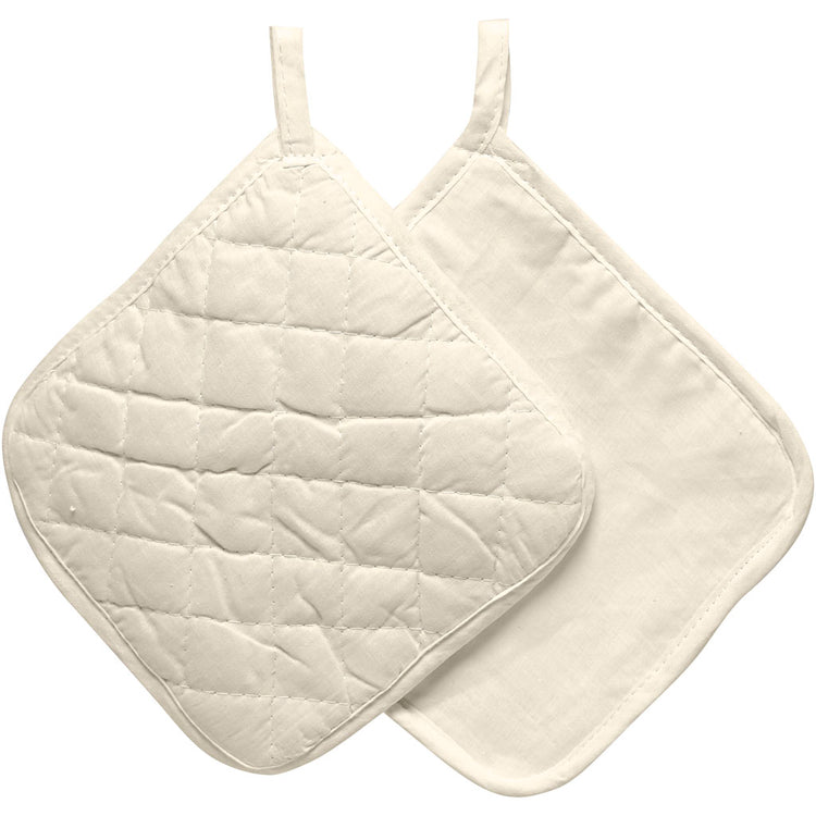 Creativ Company Topflappen, Größe 20x20 cm, 115 g, hell natur, 4 Stück 1 Box