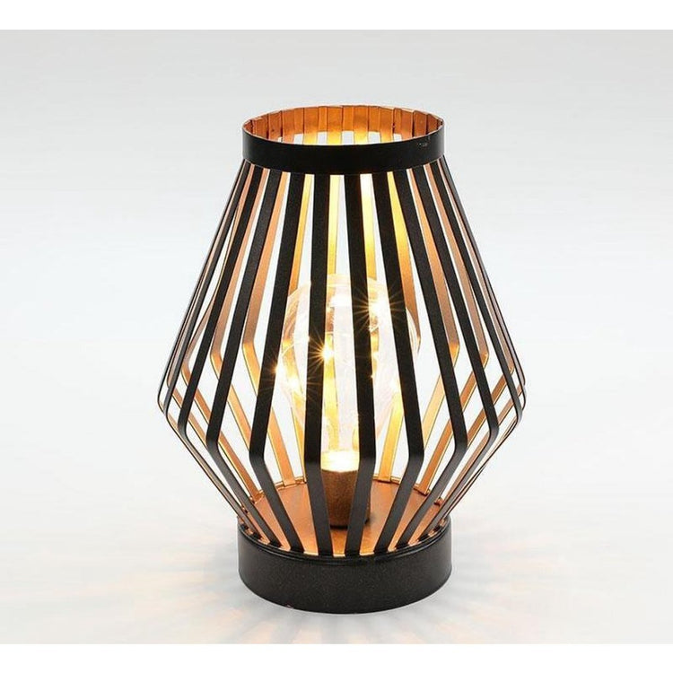 Jhy Design Metall-LED-Tischlampe 17,5 x 22 cm bronzeschwarz