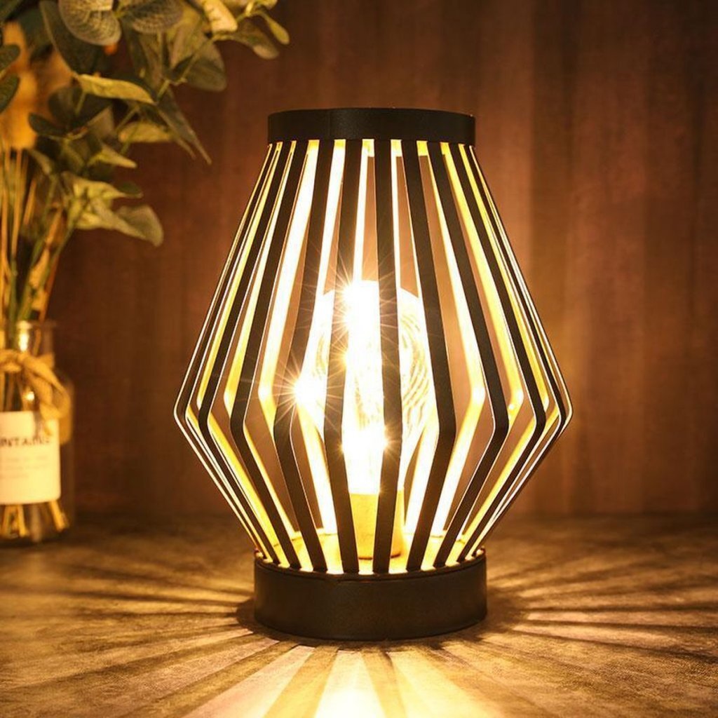 Jhy Design Metall-LED-Tischlampe 17,5 x 22 cm bronzeschwarz