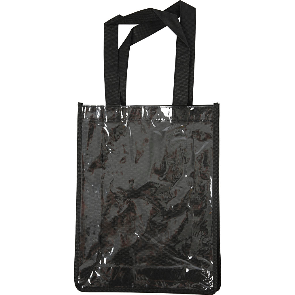 Creativ Firmentasche mit Kunststofffront, Maße 30x23x7 cm, schwarz, 1 Stück