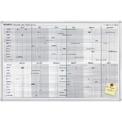 Franken wandmontierter Jahresplaner JK710 weiß, silber 90 x 60 cm