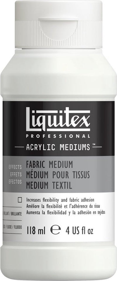 Liquitex 126804 professionelles Textilmedium 118 ml – Acrylmedium für Textilien, flexible und langlebige Farben