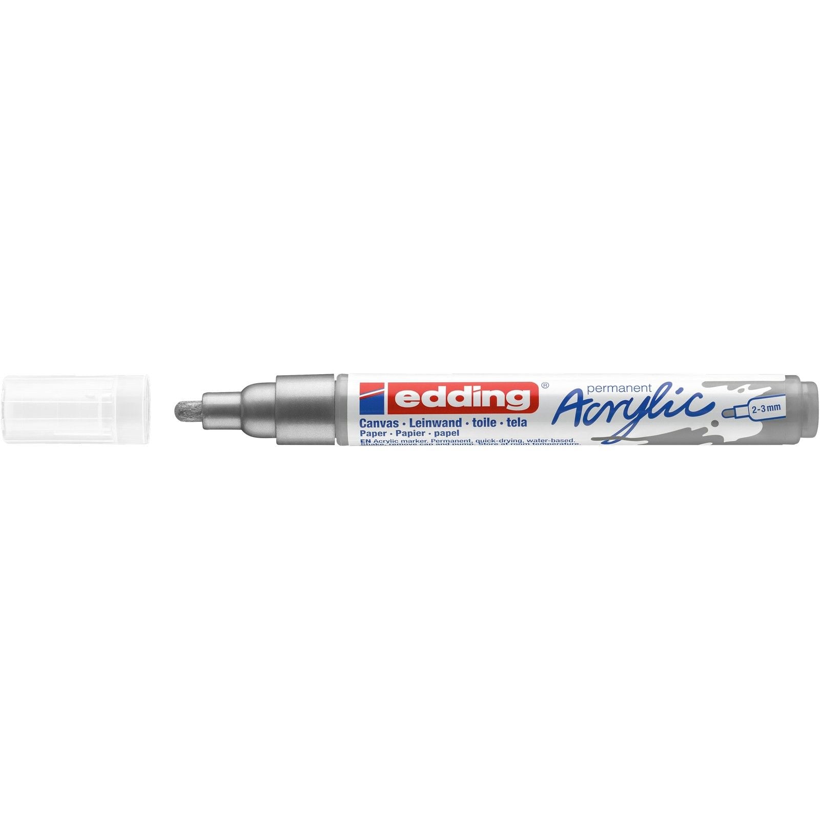 Edding 5000 • Acrylmarker mittelsilber