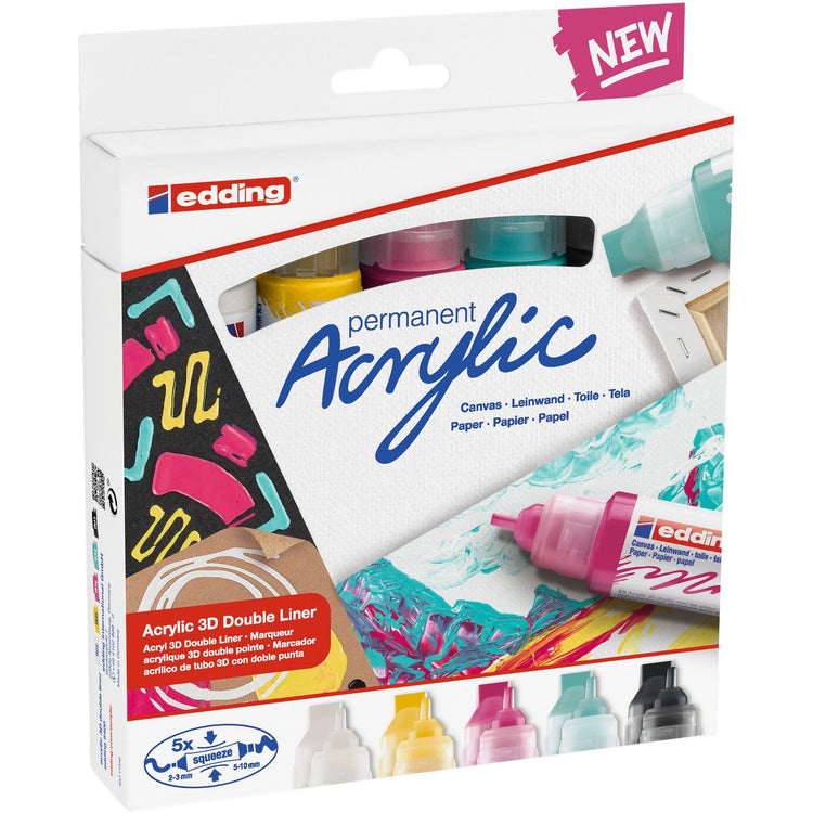 Edding 5000 • Acryl 3D Double Liner 5er Set Modern Basic