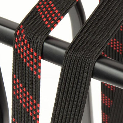 Widk SUV -Sicherheitsbinder 24mm mit schwarzem Stahlhaken Feuer rot schwarz