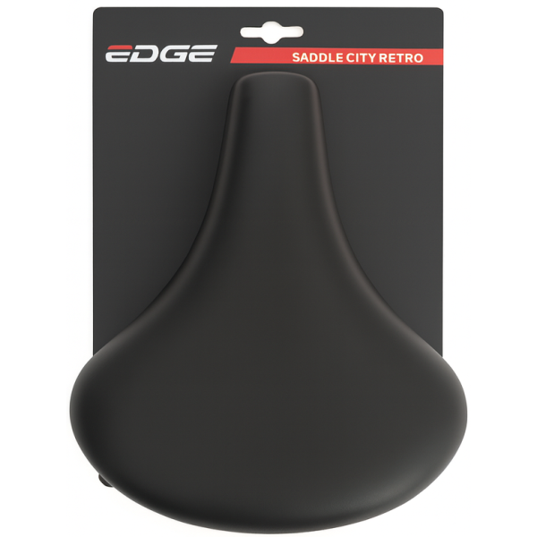 Fahrradsattel Edge City Retro - schwarz (auf Karte)