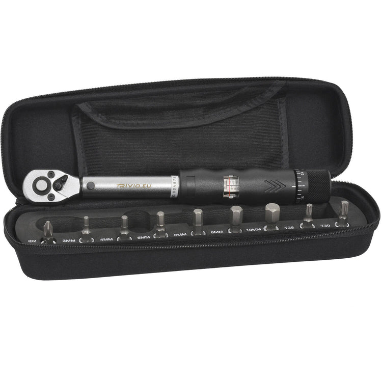 Trivio – Fahrradwerkzeuge Drehmomentschlüssel-Set 2–14 Nm 1 4 + Bit-Set