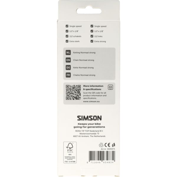 Simson-Kette normal stark