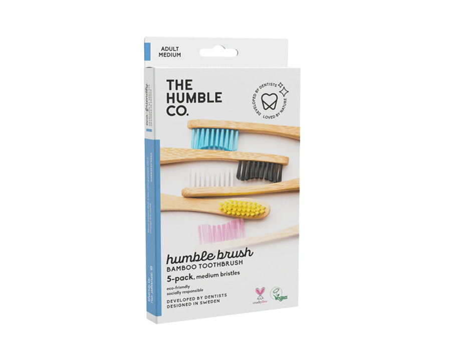 Der Humble Co. Zahnbürsten Bambus mittel 5 Teile