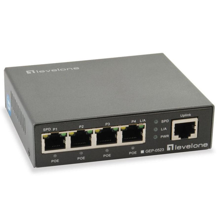 LevelOne LevelOne GEP-0523 5-Port Gigabit Poe Switch, IEEE 802.3AF AT, 4X POE, 60W, 10 1000 Mbit / s