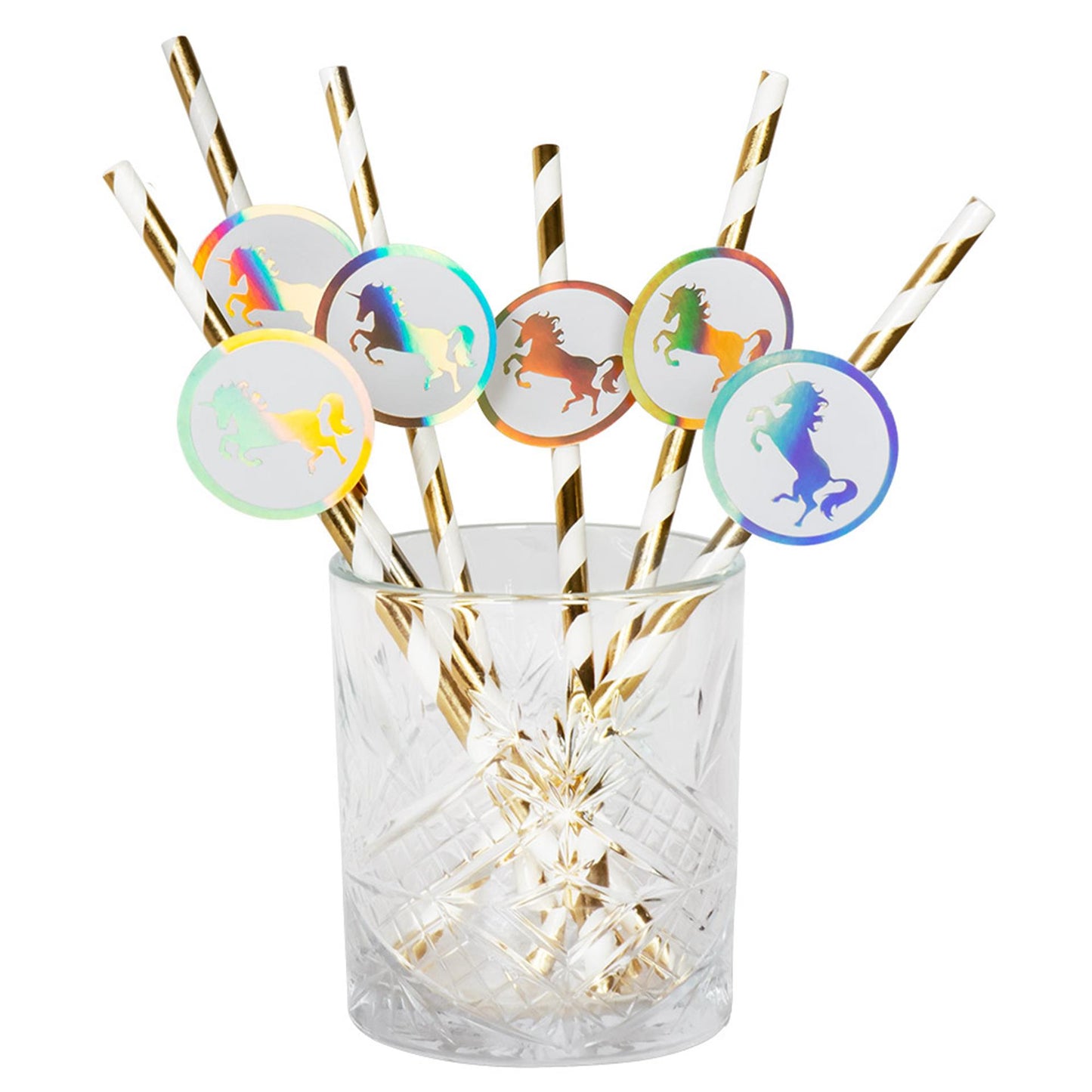 Boland Papierstrohhalme Einhorn 6er-Set