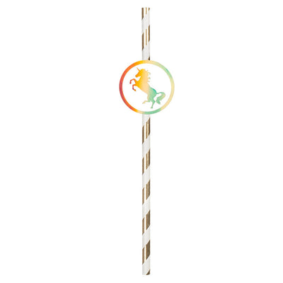 Boland Papierstrohhalme Einhorn 6er-Set
