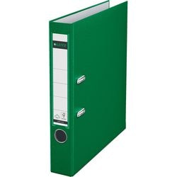 Ordner Leitz 1015, Kunststoff, Breite 5,2 cm, grüne Einlage, Etikett, Griffloch