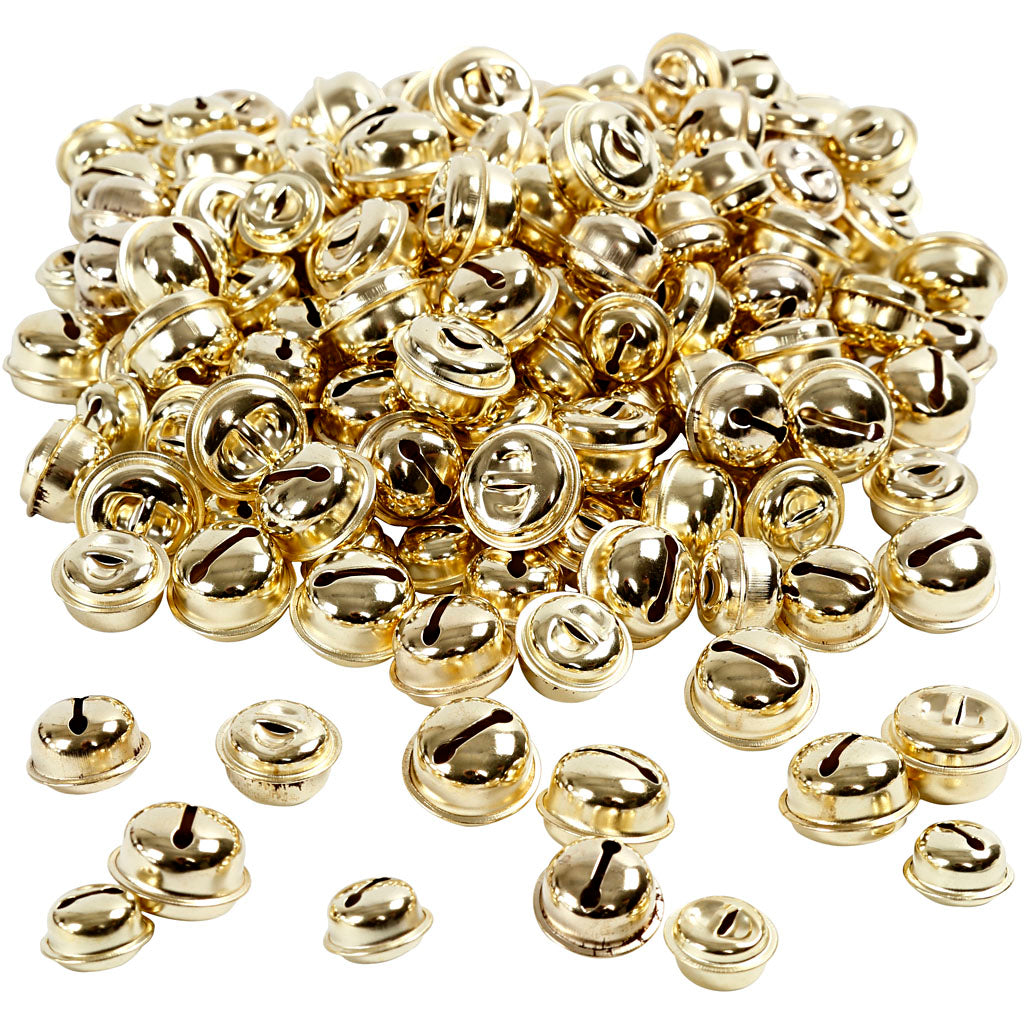 Creativ Firmenglocken, D 13+15+17 mm, Gold, 220 div. 1 Box