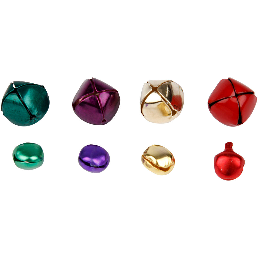 Creativ Company Bells, D 10+14 mm, Metallic Colors, 320 Div 1 Box