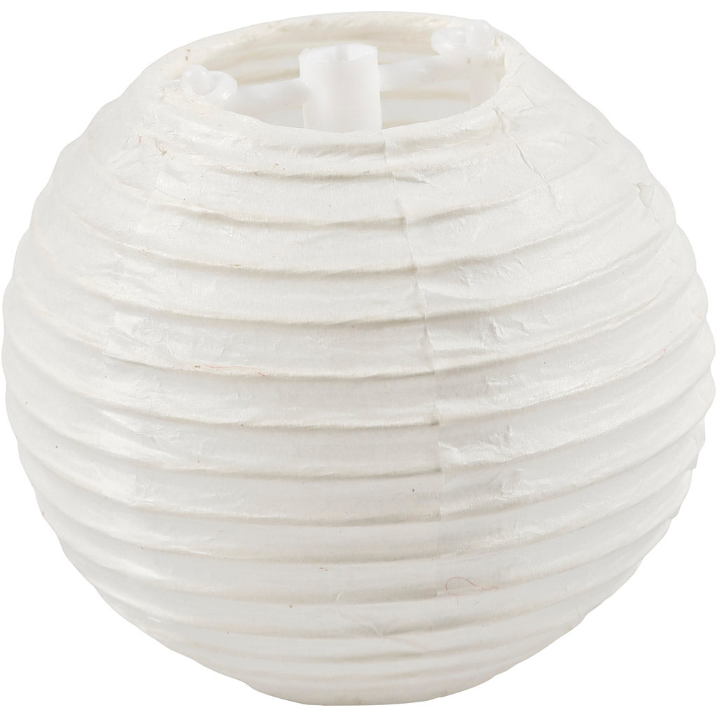 Creativ Company Papierlampe, rund, D 7,5 cm, weiß, 10 Stück 1 Box