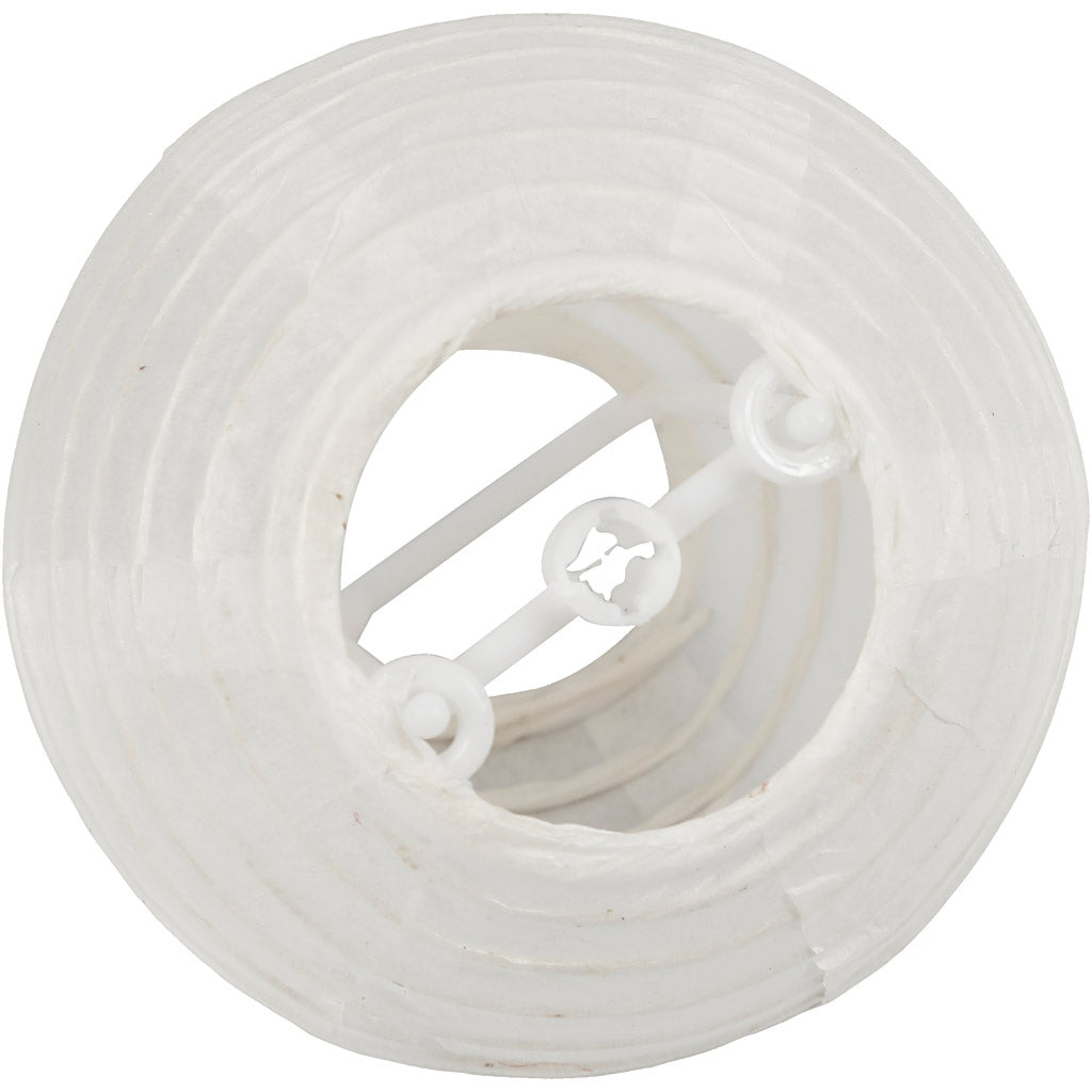 Creativ Company Papierlampe, rund, D 7,5 cm, weiß, 10 Stück 1 Box
