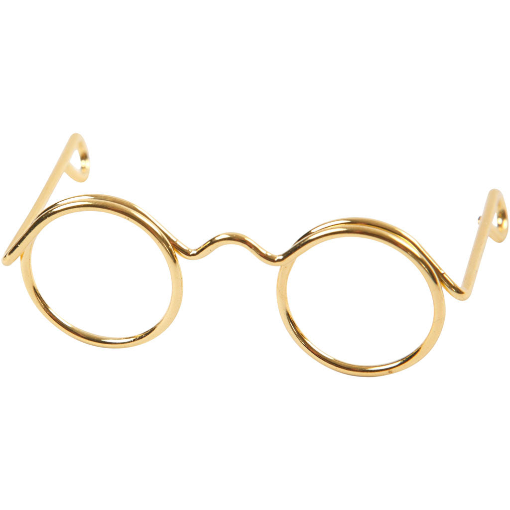 Creativ Firmengläser, B: 35 mm, Lochgröße 13 mm, Gold, 10 Stück 1 Box