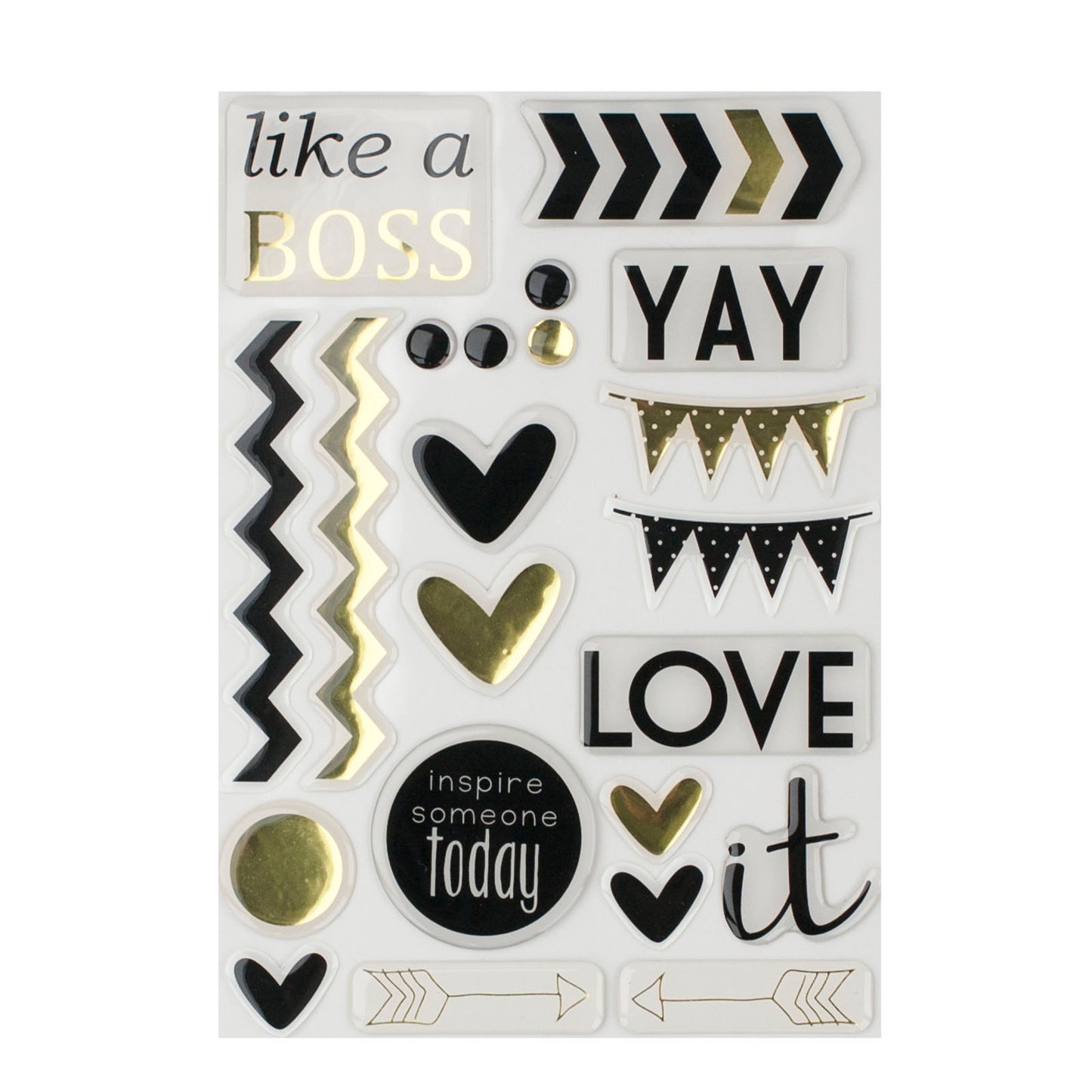 Vaessen creative • love it Epoxidaufkleber 22 Stk.