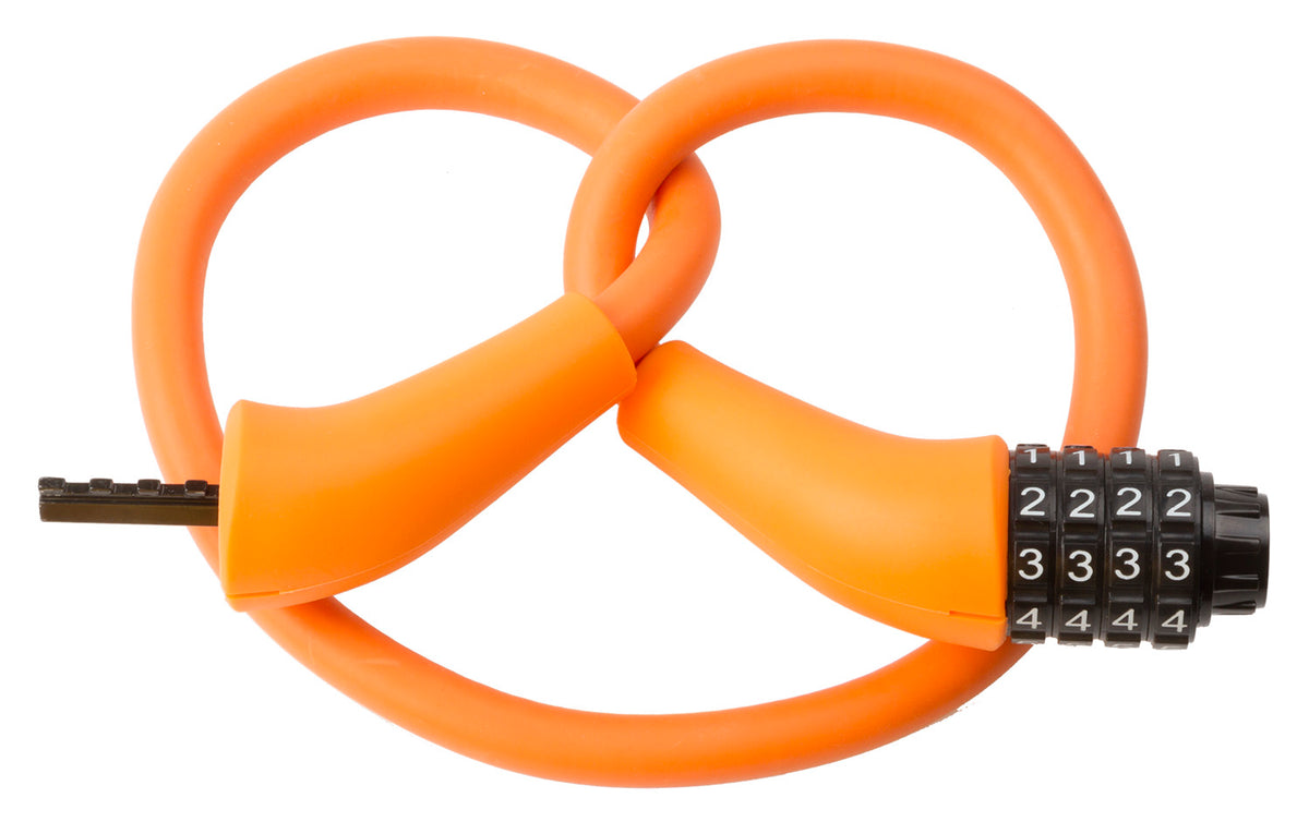 M-Wave Kabel Ziffernschloss Silikon 900 x 12mm orange