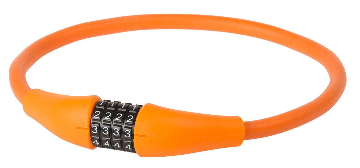 M-Wave Kabel Ziffernschloss Silikon 900 x 12mm orange