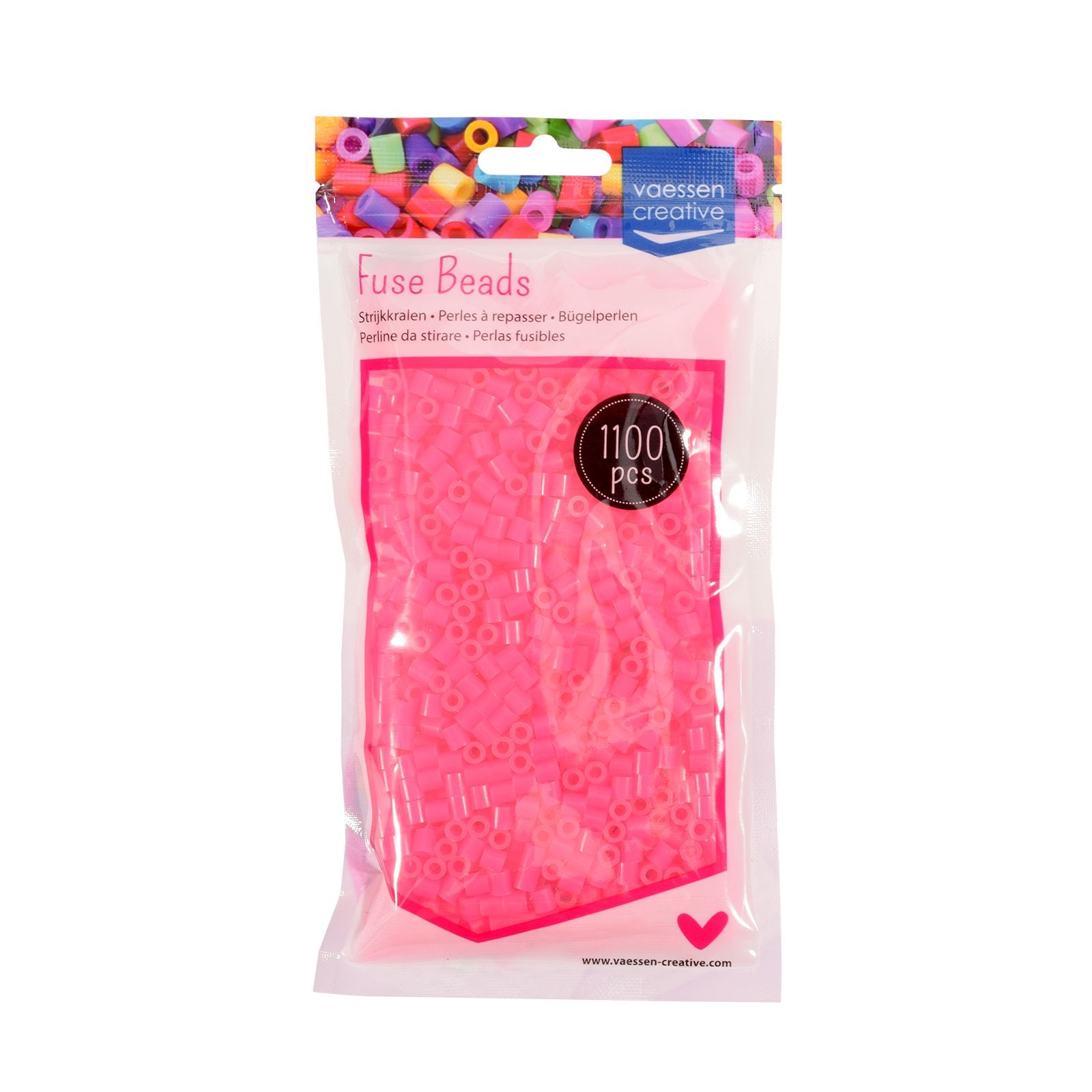 Vaessen creative • Bügelperlen Fuchsia 1100 Stk.