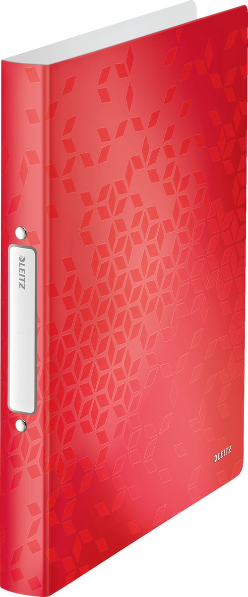 Leitz Wow flexibler A4-Ringbinder – 2-Ring für 190 Blatt – Rückenbreite 32 mm – rot