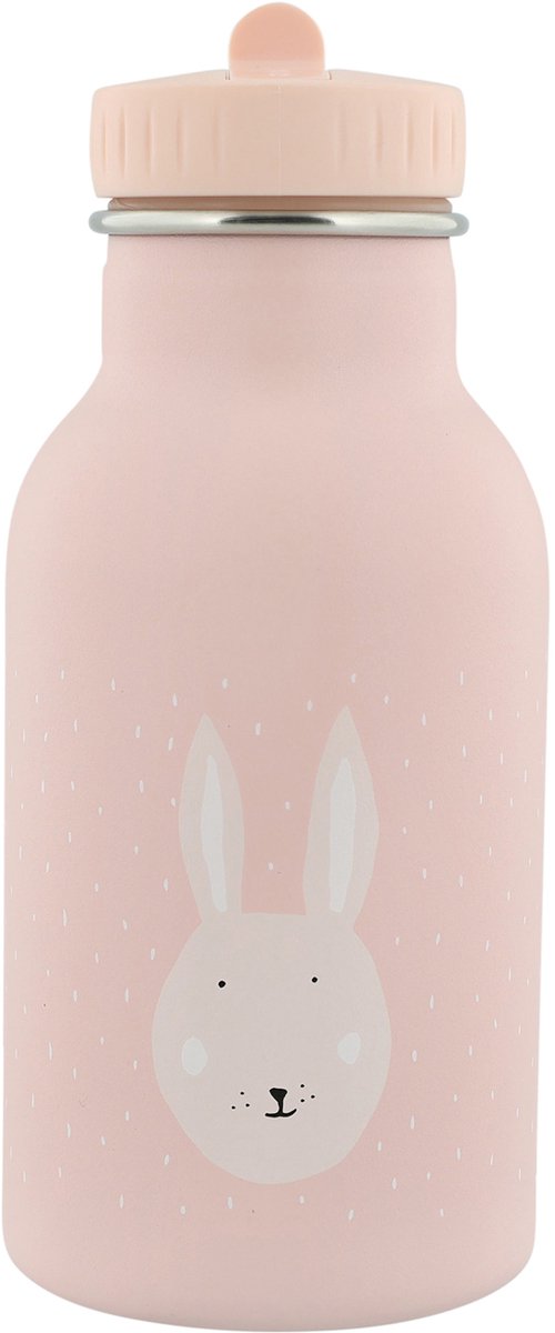 Trixie Thermostrinkflasche - mrs. Kaninchen – Edelstahl-Wasserflasche für Kinder – auslaufsichere Flasche – 350 ml – rosa