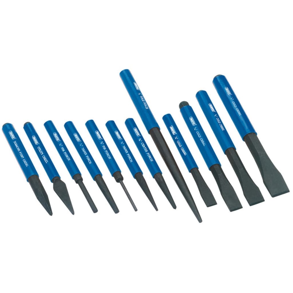 Draper-Werkzeuge Draper-Werkzeuge Kaltmeißel und Drevel Set Blue 12-DLG 26557
