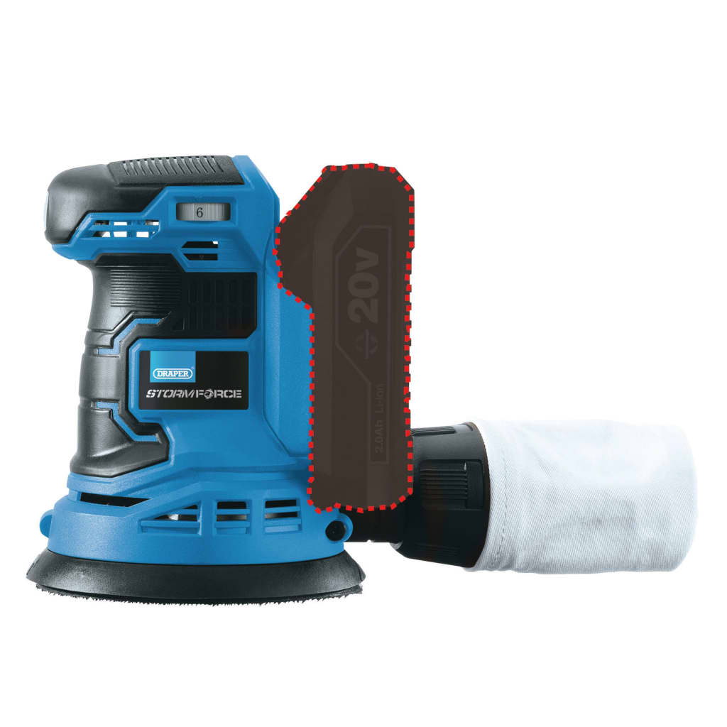 Draper -Werkzeuge Draper -Werkzeuge platzieren Schleifmaschine ohne Batteriesturm 20 V