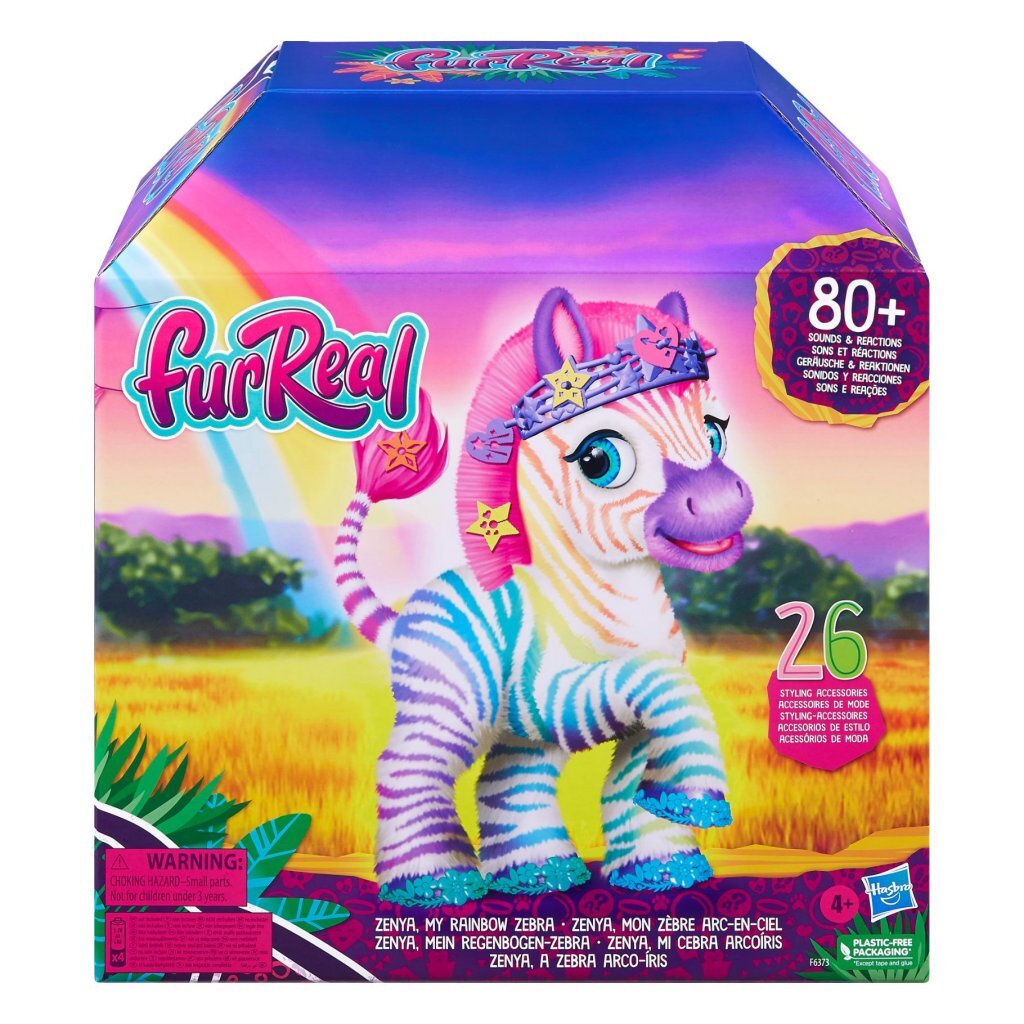 Furreale Freunde Furreal Zenya Mein Regenbogen -Zebra + Klang und Accessoires