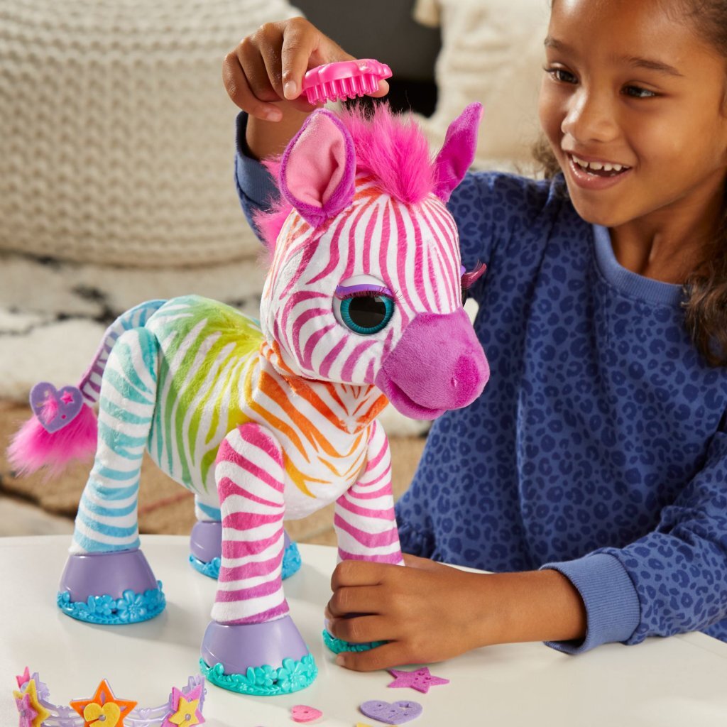 Furreale Freunde Furreal Zenya Mein Regenbogen -Zebra + Klang und Accessoires
