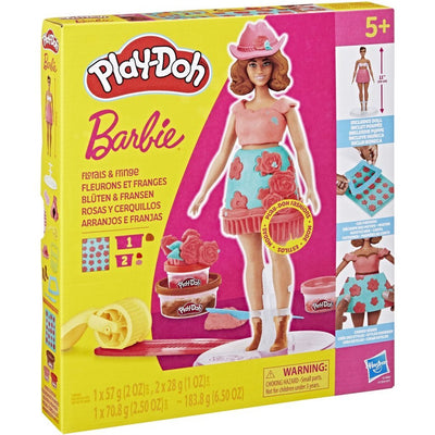Play-Doh-Barbie-Blumenmuster und Fransen