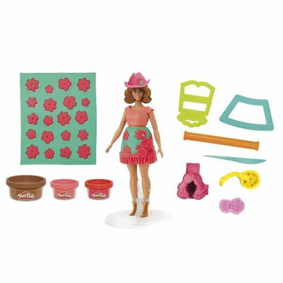 Play-Doh-Barbie-Blumenmuster und Fransen