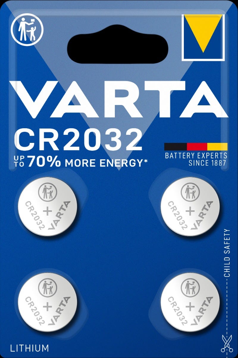 Varta Battery Taste Cell CR2032 3V (P4)