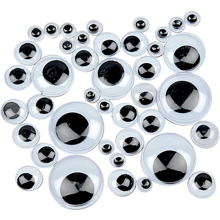 Creativ Company Kulleraugen, nicht selbstklebend, D 6-20 mm, 1100 div. 1 Box