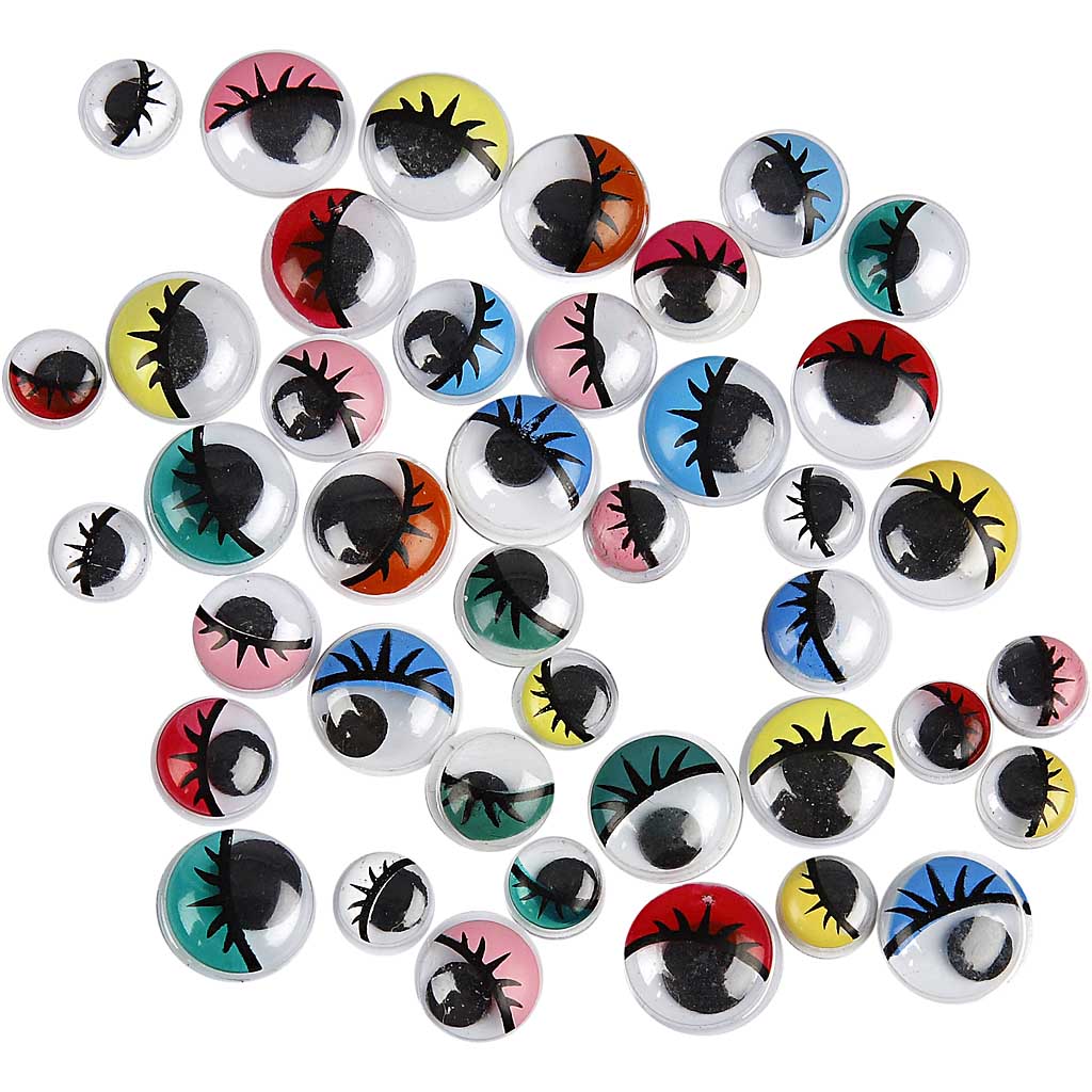 Creativ Company Kulleraugen, nicht selbstklebend, D 8-12 mm, 300 div. 1 Box