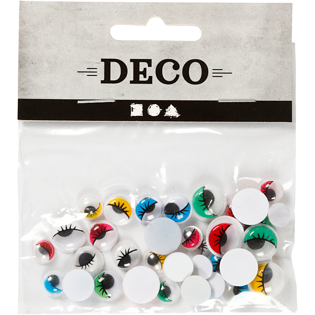 Creativ Company Kulleraugen, nicht selbstklebend, D 8-12 mm, 36 div. 1 Box