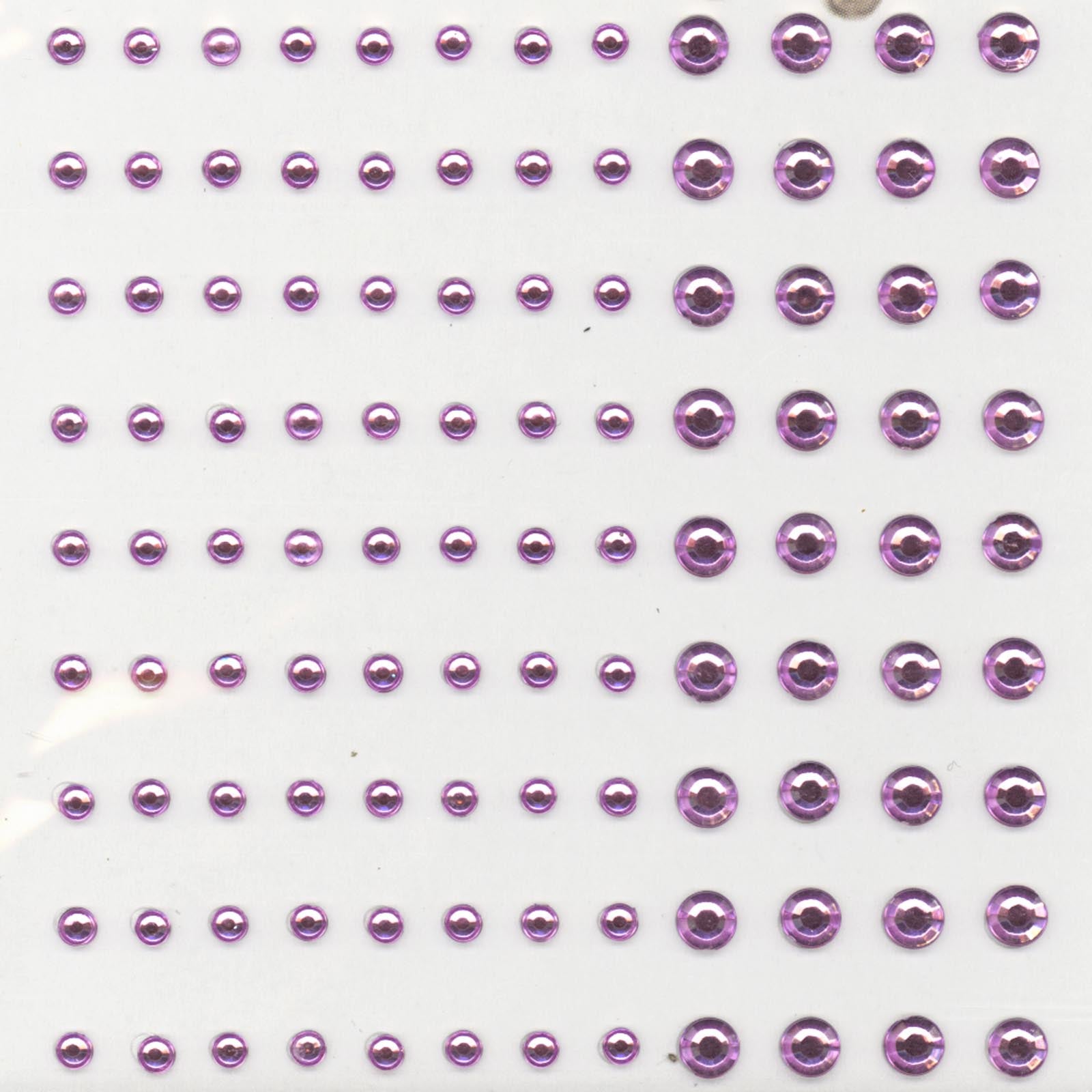Vaessen creative • Strasssteine, halbselbstklebend, 3+5 mm, 108 Stück, hellrosa