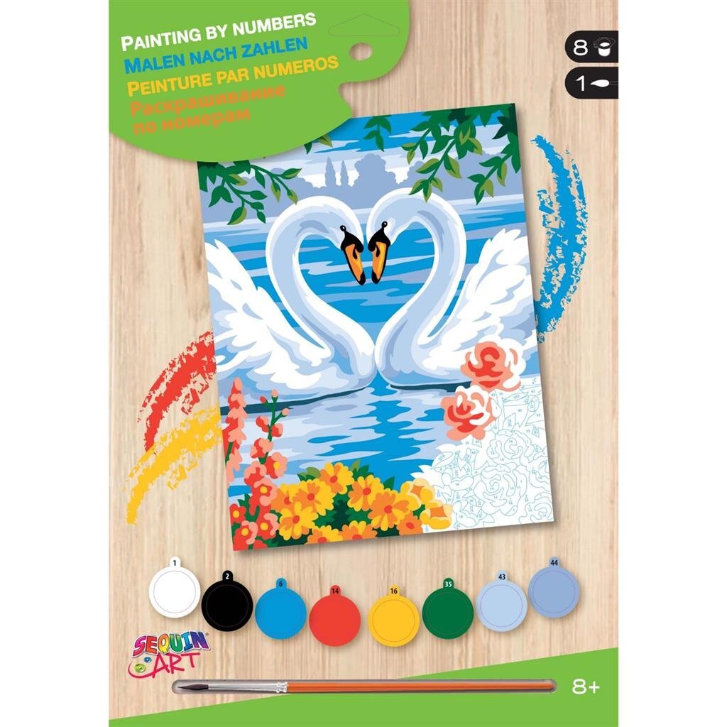 Paillettenkunst -Paillettenkunstmalerei von Number Swans