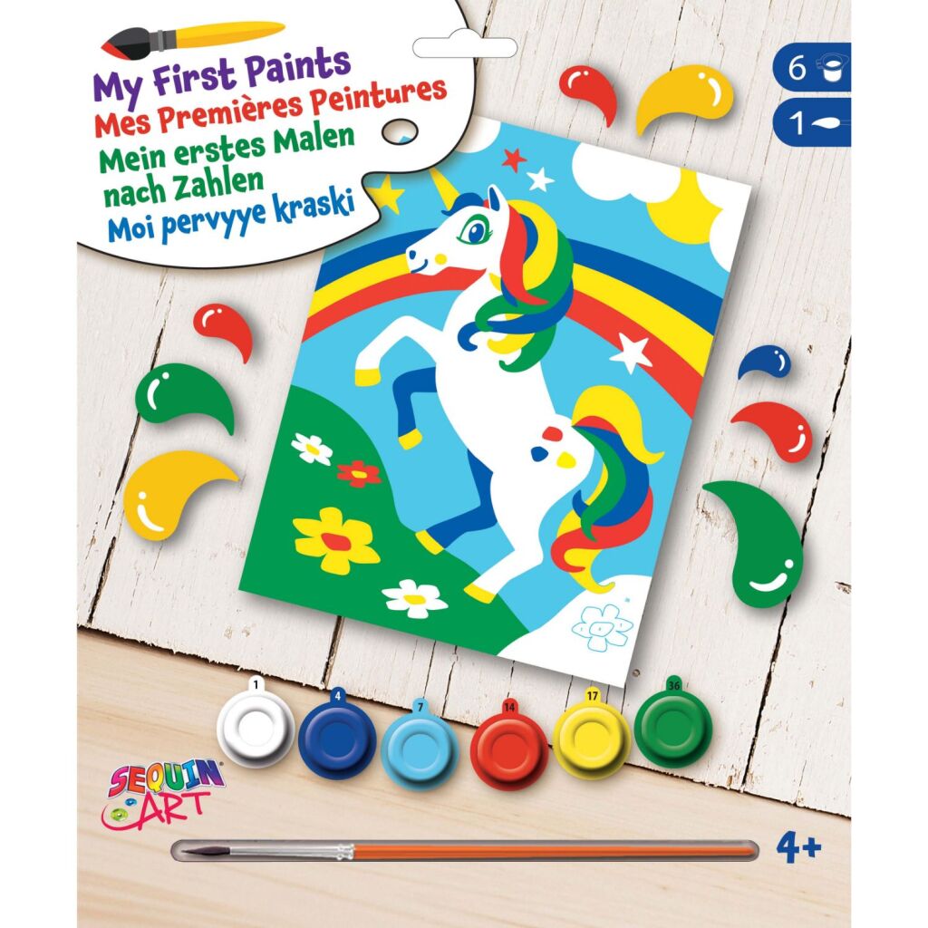 Paillettenkunst -Paillettenkunstmalerei nach Nummer Einhorn