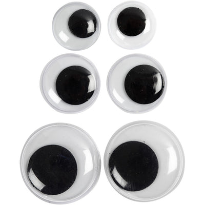 Creativ Company Kulleraugen, nicht selbstklebend, D 12+14+20 mm, 18 div. 1 Box
