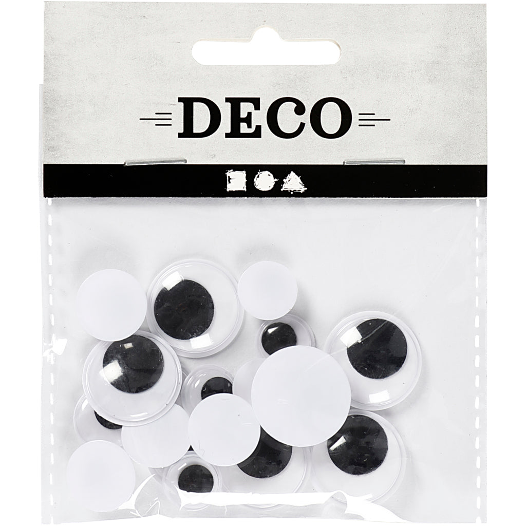 Creativ Company Kulleraugen, nicht selbstklebend, D 12+14+20 mm, 18 div. 1 Box