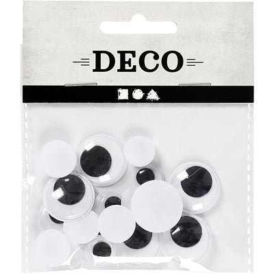 Creativ Company Kulleraugen, nicht selbstklebend, D 12+14+20 mm, 18 div. 1 Box