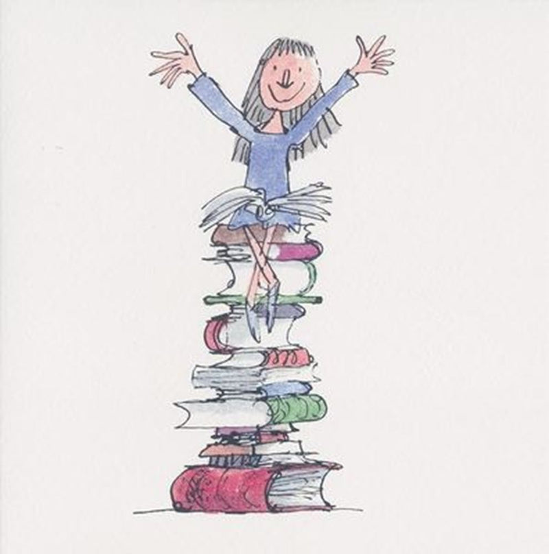 Kaart+envelop roald dahl mathilda. 16x16 | 6 stuks