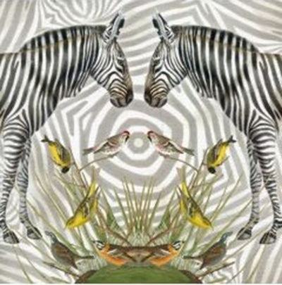 Karte+Umschlag Zebra. 16x16 cm