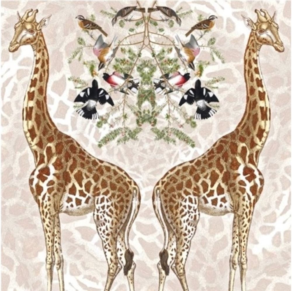Karte+Umschlag Giraffe. 16x16 cm
