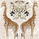 Karte+Umschlag Giraffe. 16x16 cm