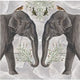 Karte+Umschlag Indischer Elefant. 16x16 cm