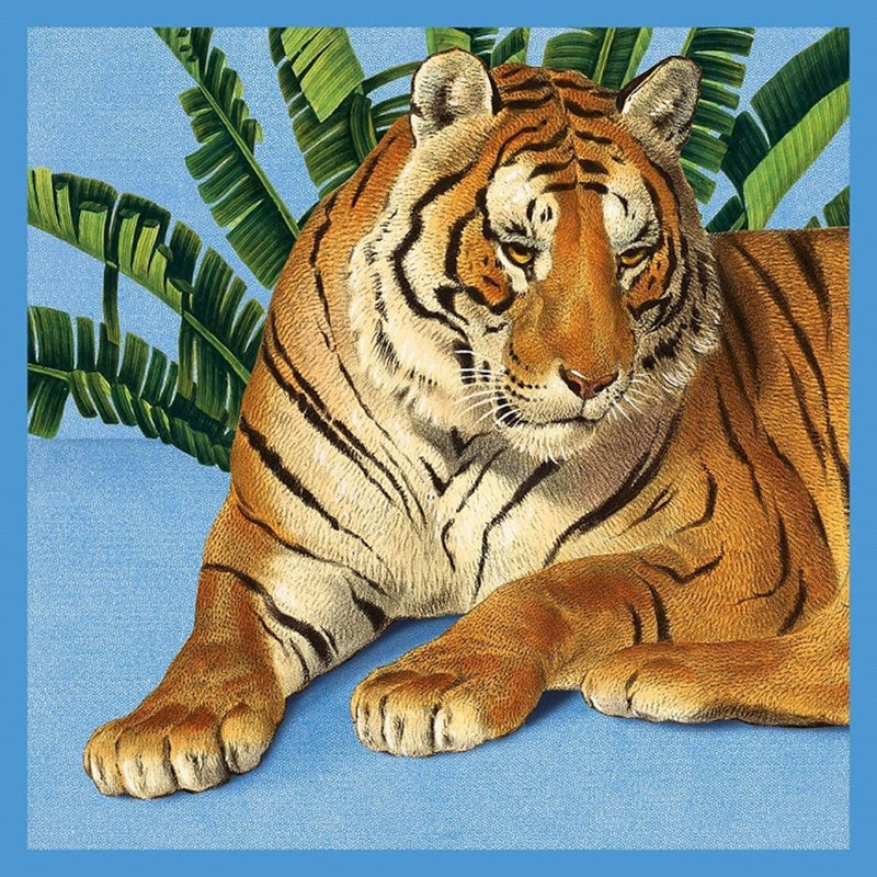 Karte+Umschlag Tiger. 16x16 cm